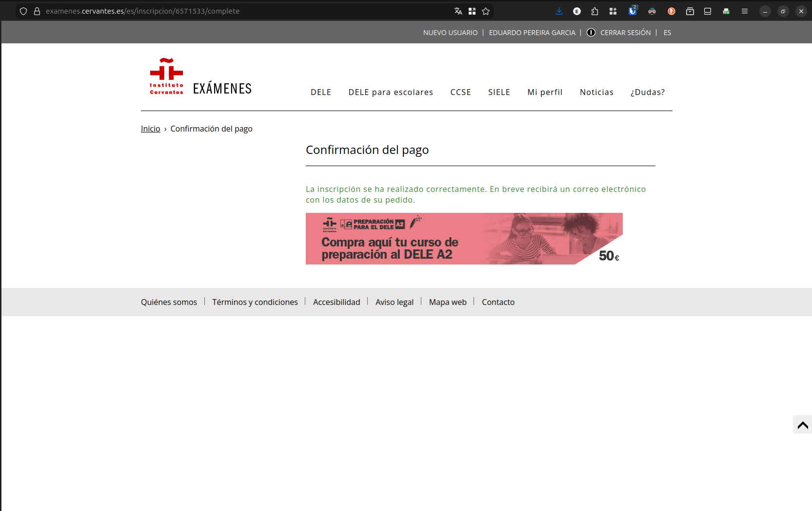 Confirmação de Pagamento